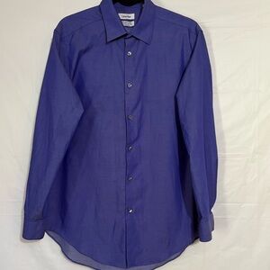 Calvin Klein-Men's Blue Slim fit Dress Shirt SZ